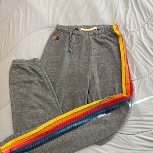 Size med gray Aviator Nation sweatpants.